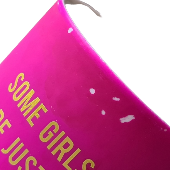 Matte Hot Pink w Gold Mug 'Some girls are just born with glitter in their veins' - Picture 4 of 11